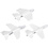 Creativ Company Vliegtuigen, L: 11,5-12,5 cm, B: 11-12 cm, wit, 3 stuk/ 1 doos