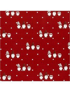 Creativ Company Inpakpapier, Scandinavische kerstkabouter, B: 50 cm, 80 gr, rood, 5 m/ 1 rol
