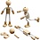 Creativ Company Flexi figuur, H: 12 cm, 4 set/ 1 doos