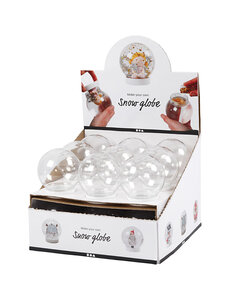 Creativ Company Sneeuwbol, H: 8,5 cm, d 8 cm, gatgrootte 4,7 cm, 18 stuk/ 1 doos