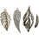 Creativ Company Veren, d 29-55 mm, gatgrootte 12-20 mm, antiek zilver, 4x10 stuk/ 1 doos