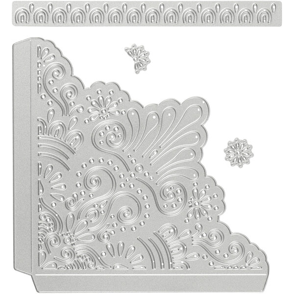 Creativ Company Stans- en embossing mallen, decoratieve hoeken, afm 14,5x1,5 cm, 1 stuk