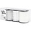 Creativ Company Cadeaulint, B: 10 mm, zilver, glitter zilver, wit, 3x15 m/ 1 doos