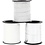 Creativ Company Cadeaulint, B: 10 mm, zilver, glitter zilver, wit, 3x15 m/ 1 doos