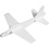 Creativ Company Vliegtuigen, L: 11,5-19 cm, B: 11-17,5 cm, wit, 50 stuk/ 1 doos
