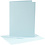 Creativ Company Kaarten en enveloppen, afmeting kaart 12,7x17,8 cm, afmeting envelop 13,3x18,5 cm, 220 gr, lichtblauw, 4 set/ 1 doos