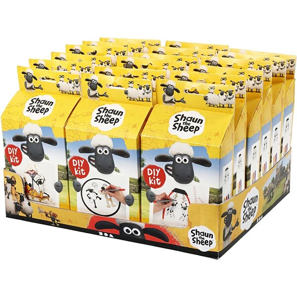 Shaun the Sheep Baliedisplay met DIY sets, 18 set/ 1 doos