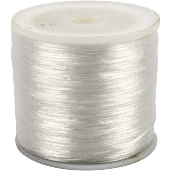 Creativ Company Elastisch koord, plat, dikte 1 mm, 100 m/ 1 rol