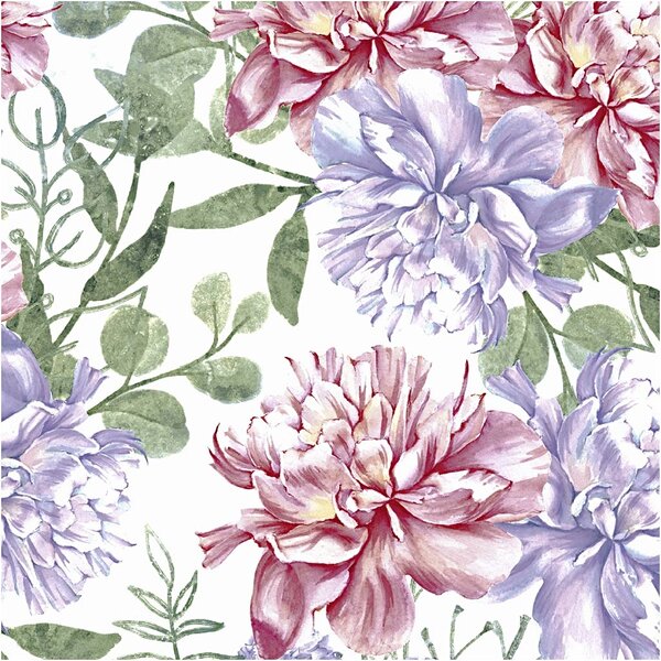 Creativ Company Servetten, pioenrozen, afm 33x33 cm, 20 stuk/ 1 doos