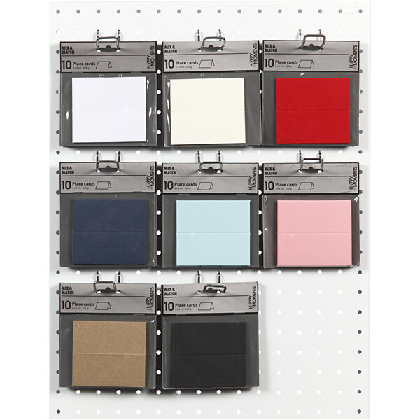Naamkaarten, afm 9x4 cm, 220 gr, diverse kleuren, 8x10 doos/ 1 doos