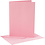 Creativ Company Kaarten en enveloppen, afmeting kaart 12,7x17,8 cm, afmeting envelop 13,3x18,5 cm, 220 gr, roze, 4 set/ 1 doos