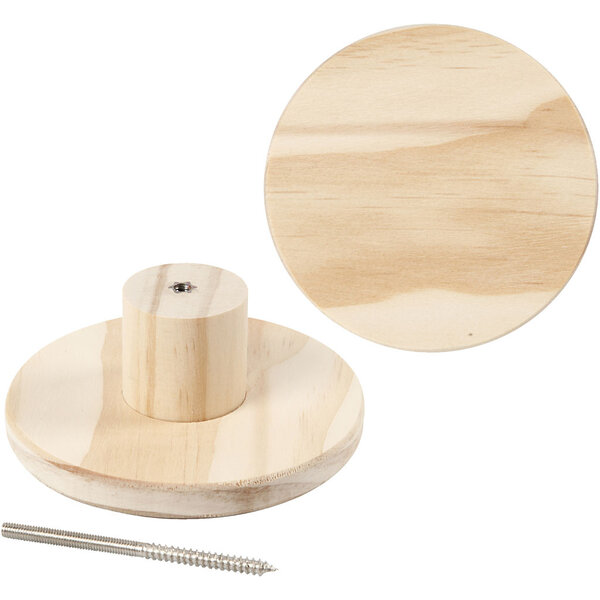 Creativ Company Kapstok, rond, D: 4,5 cm, d 11 cm, 1 stuk