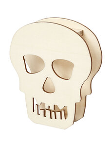 Creativ Company Schedel, Schedel of doodskop, H: 13,5 cm, D: 3 cm, B: 11,5 cm, 1 stuk