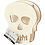 Creativ Company Schedel, Schedel of doodskop, H: 13,5 cm, D: 3 cm, B: 11,5 cm, 1 stuk