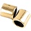 Creativ Company Knijpkralen tube, afm 2x2 mm, gatgrootte 1,4 mm, verguld, 80 stuk/ 1 doos