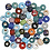 Creativ Company Glaskralen, d 9 mm, gatgrootte 2,5-3 mm, diverse kleuren, 500 gr/ 1 doos