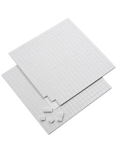  3D foam pads, afm 5x5 mm, dikte 2 mm, wit, 2x400 stuk, 2 vel/ 1 doos