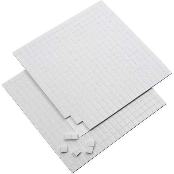 3D foam pads, afm 5x5 mm, dikte 2 mm, wit, 2x400 stuk, 2 vel/ 1 doos