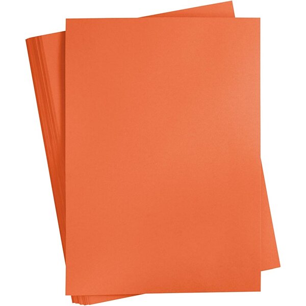 Creativ Company Gekleurd Karton, A2, vel 420x594 mm, 180 gr, oranje, 100 vel/ 1 doos