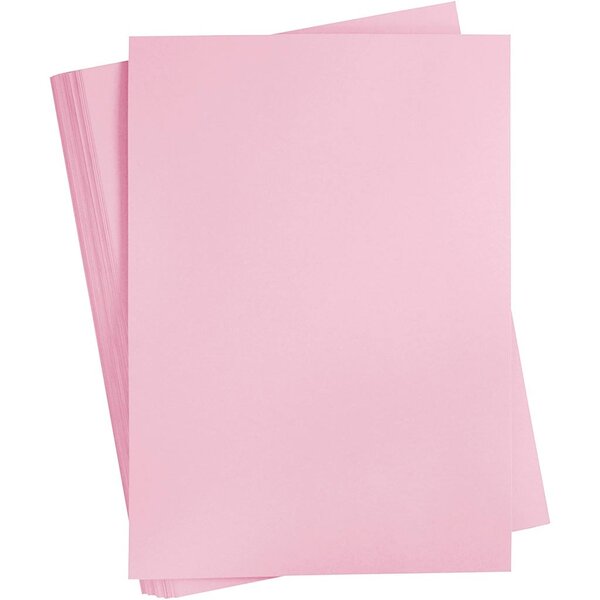 Creativ Company Gekleurd Karton, A2, vel 420x594 mm, 180 gr, lichtroze, 100 vel/ 1 doos