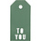 Vivi Gade Cadeaulabels, TO YOU, afm 5x10 cm, 300 gr, groen, 15 stuk/ 1 doos