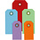 Creativ Company Manilla-labels, afm 3x6+4x8+5x10 cm, 220 gr, diverse kleuren, 500 stuk/ 1 doos