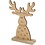Creativ Company Kerstfiguur, Rendier, H: 15 cm, D: 3 cm, B: 11 cm, dikte 3 mm, 1 stuk