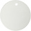 Creativ Company Label porselein, d 15 cm, dikte 0,5 cm, wit, 1 stuk