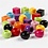 Plastic Kralen, afm 11 mm, gatgrootte 7 mm, diverse kleuren, 75 gr, 150 ml/ 1 doos