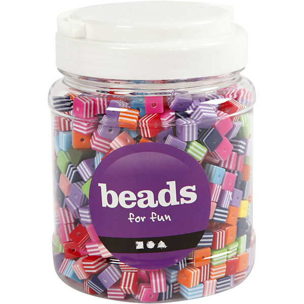 Creativ Company Multi Mix, afm 8x8 mm, gatgrootte 2,5 mm, 500 gr, 700 ml/ 1 Doosje