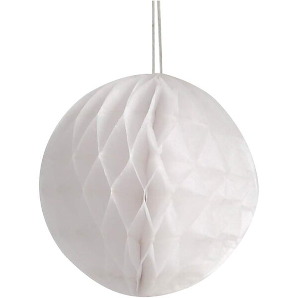 Creativ Company Pompon van papier, d 8 cm, wit, 10 stuk/ 1 doos