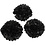 Creativ Company Pompon van papier, d 20+24+30 cm, 16 gr, zwart, 3 stuk/ 1 doos