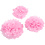 Creativ Company Pompon van papier, d 20+24+30 cm, 16 gr, lichtrood, 3 stuk/ 1 doos