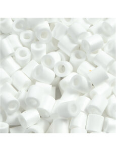 NABBI Strijkkralen, afm 5x5 mm, gatgrootte 2,5 mm, medium, wit (32221), 1100 stuk/ 1 doos
