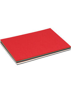 Colortime Kerst Karton, A5, vel 150x210 mm, 180 gr, diverse kleuren, 60 div vellen/ 1 doos