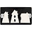Creativ Company Hangende ornamenten, huizen, H: 7,6-9,7 cm, wit, 3 stuk/ 1 doos