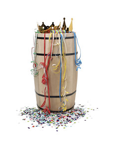 Creativ Company Carnavals ton met toebehoren, H: 54 cm, groot, 1 set