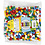 NABBI Strijkkralen, afm 10x10 mm, gatgrootte 5,5 mm, JUMBO, standaardkleuren, 1000 div/ 1 doos