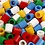 NABBI Strijkkralen, afm 10x10 mm, gatgrootte 5,5 mm, JUMBO, standaardkleuren, 2450 div/ 1 doos