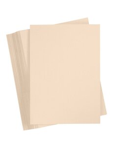 Creativ Company Gekleurd Karton, A4, vel 210x297 mm, 180 gr, beige, 100 vel/ 1 doos