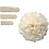Pompon van papier, d 20+24+30 cm, 16 gr, off-white, 3 stuk/ 1 doos