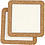 Creativ Company Onderzetter met lijst van kurk, afm 15,5x15,5x1 cm, wit, 2 stuk/ 1 doos