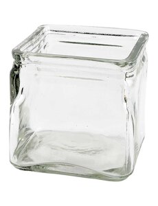Creativ Company Vierkant glas, H: 10 cm, afm 10x10 cm, 12 stuk/ 1 doos