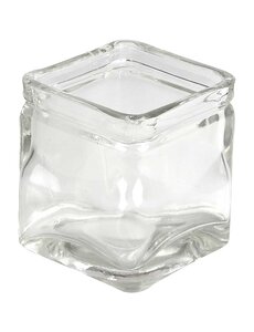 Creativ Company Vierkant glas, H: 8 cm, afm 7,5x7,5 cm, 12 stuk/ 1 doos
