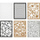 Creativ Company Kartonblok, A6, vel 104x146 mm, 200 gr, zwart, naturel, grijs, wit, 24 stuk/ 1 doos