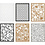 Creativ Company Kartonblok, A6, vel 104x146 mm, 200 gr, zwart, naturel, grijs, wit, 24 stuk/ 1 doos