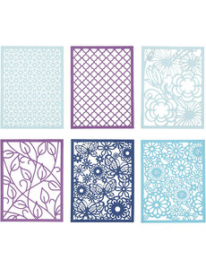 Creativ Company Kartonblok, A6, vel 104x146 mm, 200 gr, blauw, lichtblauw, donkerblauw, paars, 24 stuk/ 1 doos