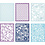Creativ Company Kartonblok, A6, vel 104x146 mm, 200 gr, blauw, lichtblauw, donkerblauw, paars, 24 stuk/ 1 doos