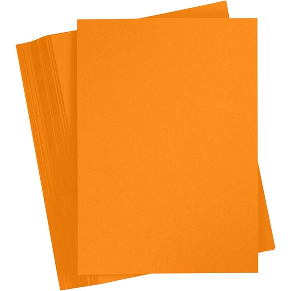 Creativ Company Gekleurd Karton, A5, 180 gr, oranje, 100 vel/ 1 doos