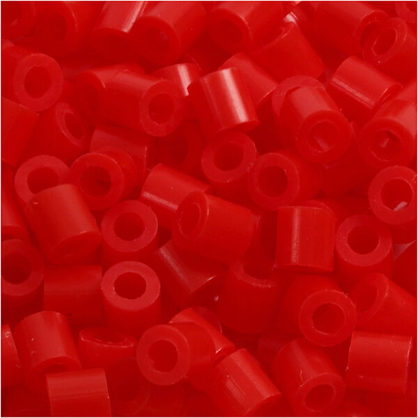 NABBI Foto kralen, afm 5x5 mm, gatgrootte 2,5 mm, medium, rood (19), 1100 stuk/ 1 doos